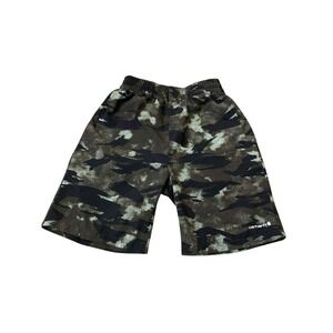 Carhartt Force Rugged Flex Camouflage Athletic Shorts Boys L 14-16 Elastic Waist